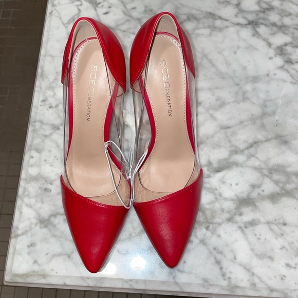 Clear Heels Clear Red Shoes Clear Heels Bcbg Lania Pump